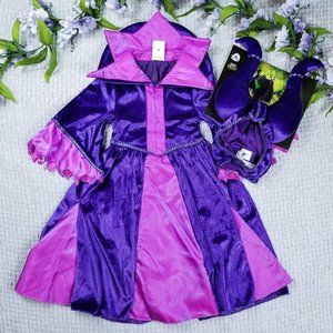 Disney Villain Maleficent Dress Halloween Costume Sleeping Beauty Size 3t NWT